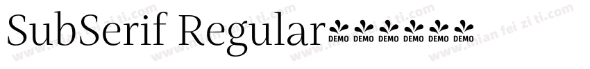 SubSerif Regular字体转换